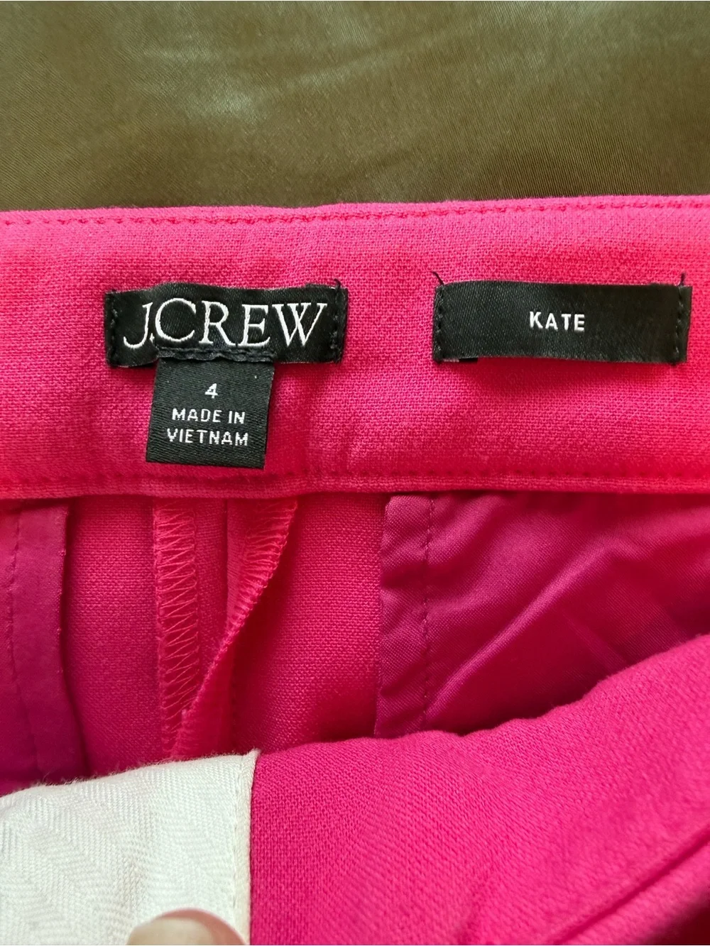 J Crew Kate Straight Leg Pant in Four Season Stretch BK251 Pink Pants Size 4